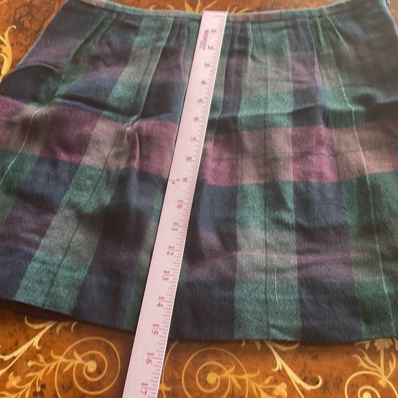 THEORY plaid wool miniskirt sz 6/8 schoolgirl - Picture 3 of 4